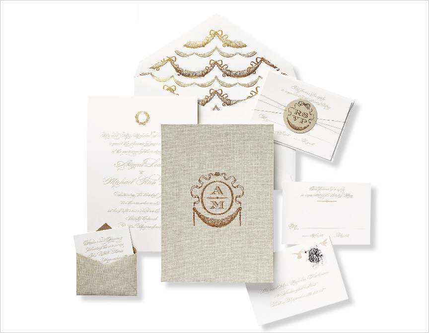 monogram wedding invitation fit for a queen invite from cheree berry paper